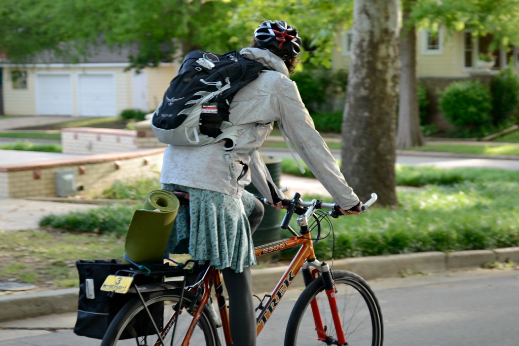 Kate Bike To work West on 18th Mesta Park Oklahoma ACOG